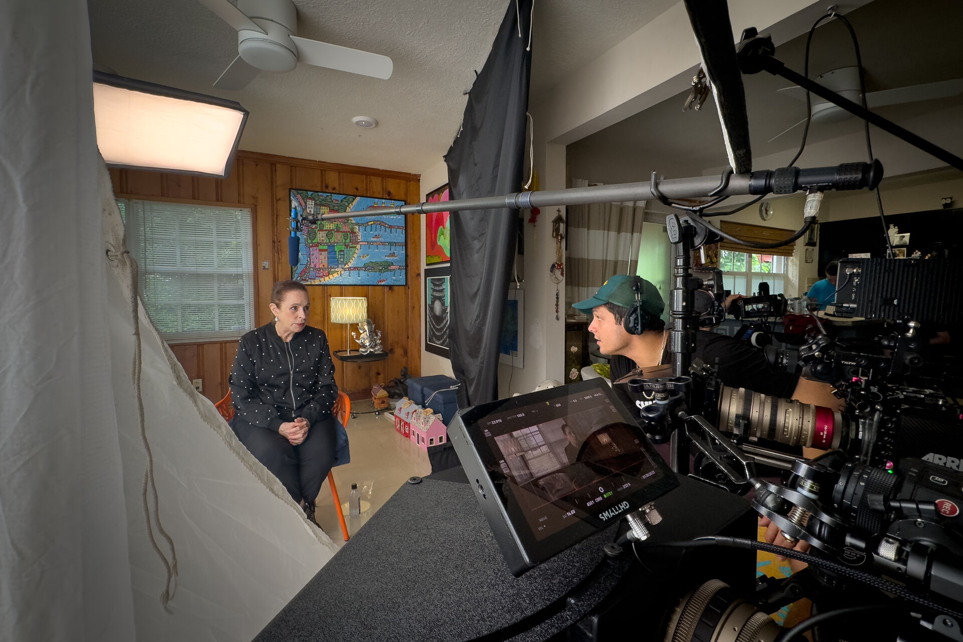 Emotional moment captured during subject interview